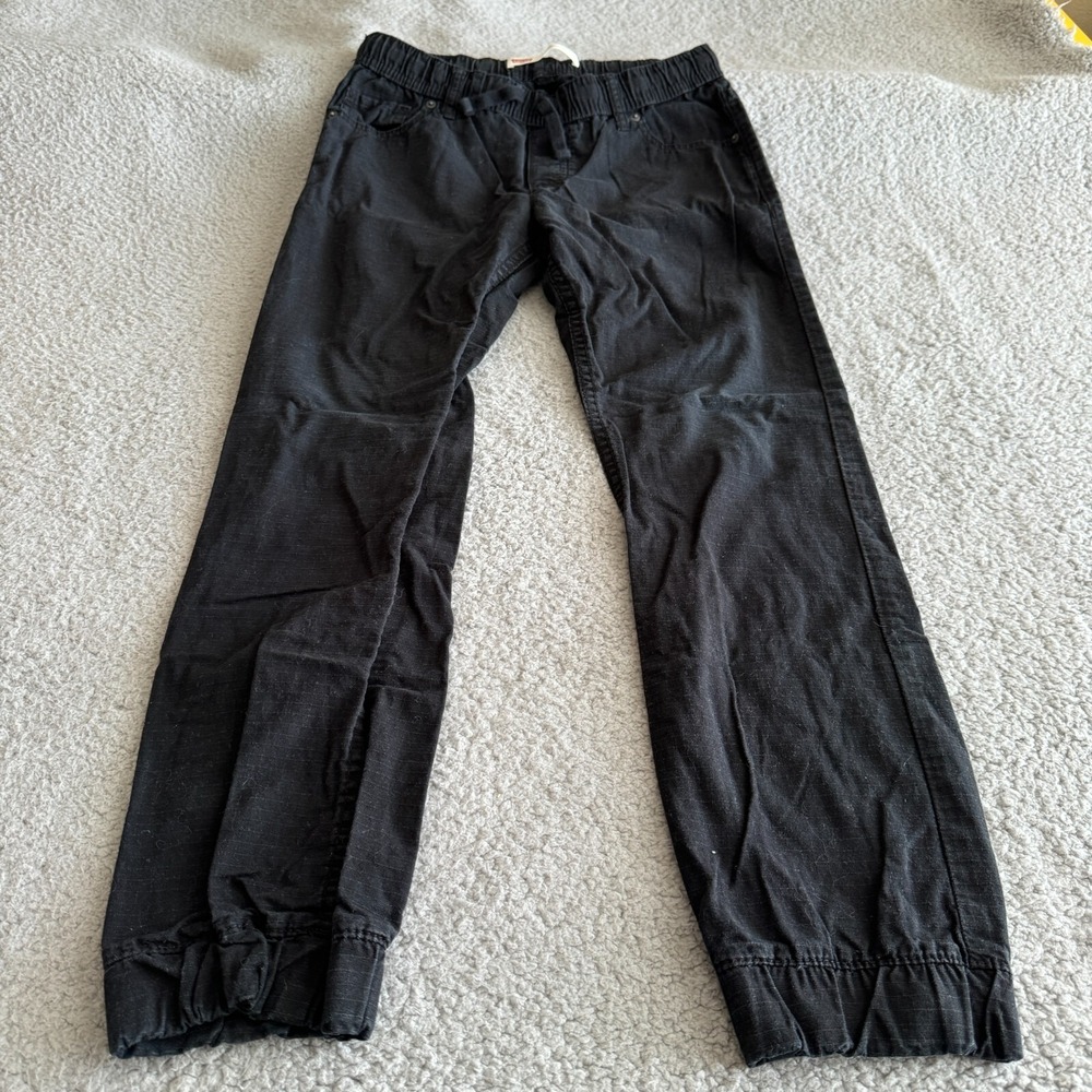 Levi's Jogger Pants Denim Black Kid's Size Large Kids Cotton Drawstring Pocket